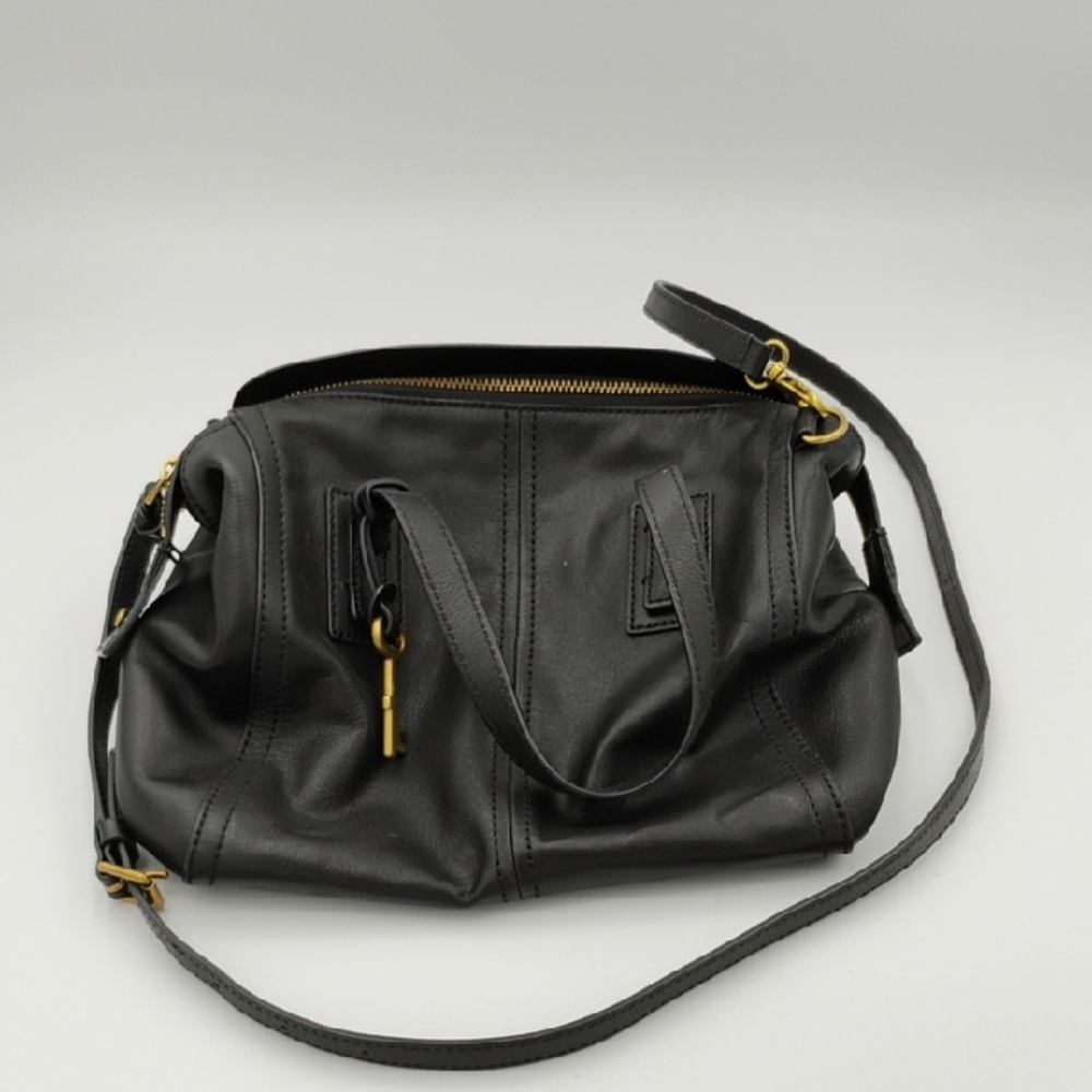 Fossil Emma Leather Satchel - Black